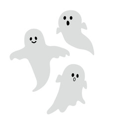 ハロウィーン　お化けのイラスト　背景透過
