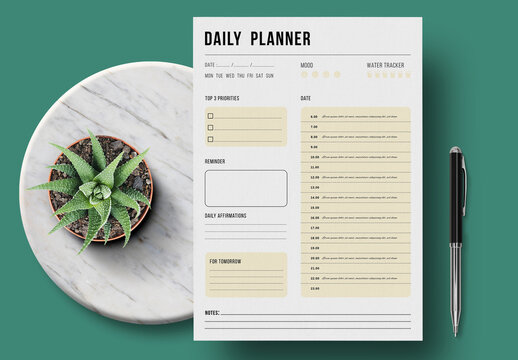Daily Planner Layout