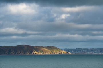 Jolis paysage sur la c&ocirc;te de granit rose &agrave; Ploumanac'h Perros-Guirec en Bretagne