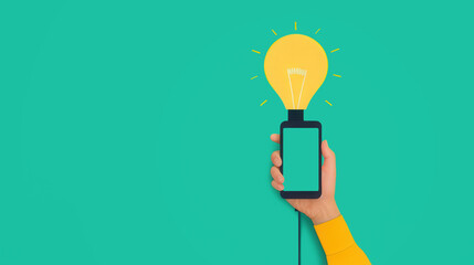 Energy Conservation, a flat design illustration showcasing efficient energy use through the act of switching off lights, promoting sustainability and mindful consumption.