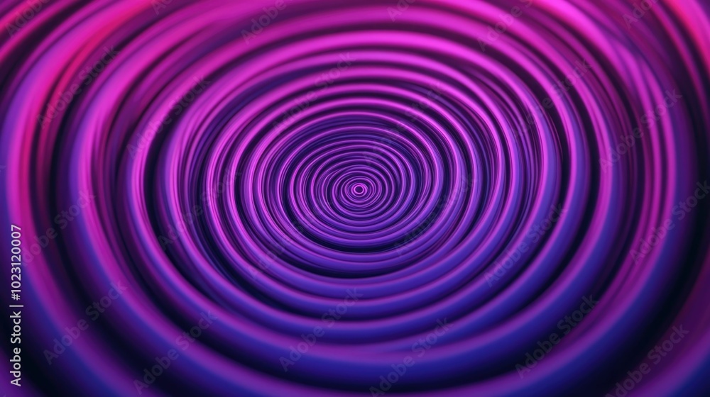 Poster mesmerizing spiral of dramatic stage lights in deep purple hues with intense focus and depth of fiel