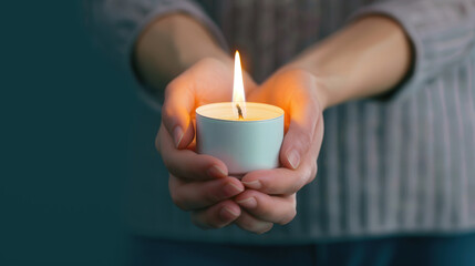 Candlelit Remembrance for Mental Health, a reflective moment dedicated to World Mental Health Day, honoring those affected by mental health challenges and promoting awareness.