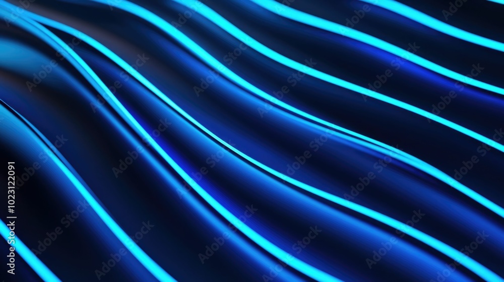 Poster mesmerizing abstract background featuring dynamic waves of electric blue and white light shifting an
