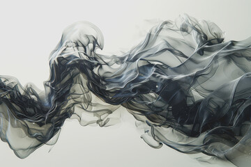 Artistic ing of translucent liquid flowing and morphing into dynamic shapes.