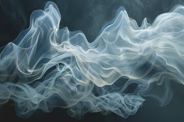 Fototapeta premium Artistic ing of translucent liquid flowing and morphing into dynamic shapes.