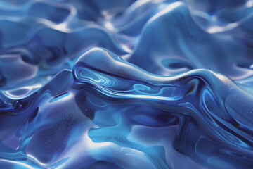 Fototapeta premium Artistic ing of translucent liquid flowing and morphing into dynamic shapes.