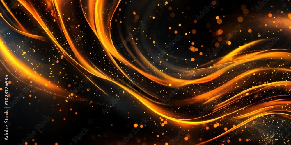 Poster orange modern abstract background light patterns glowing.