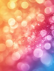 Fototapeta premium Colorful abstract bokeh background with shimmering lights in vibrant hues.