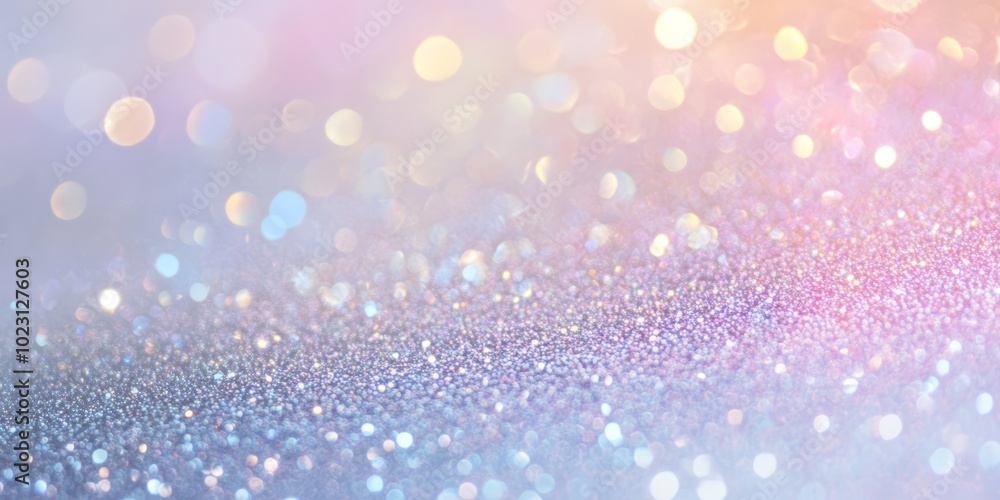 Poster abstract glitter background with shimmering colors, creating a dreamy and festive mood.