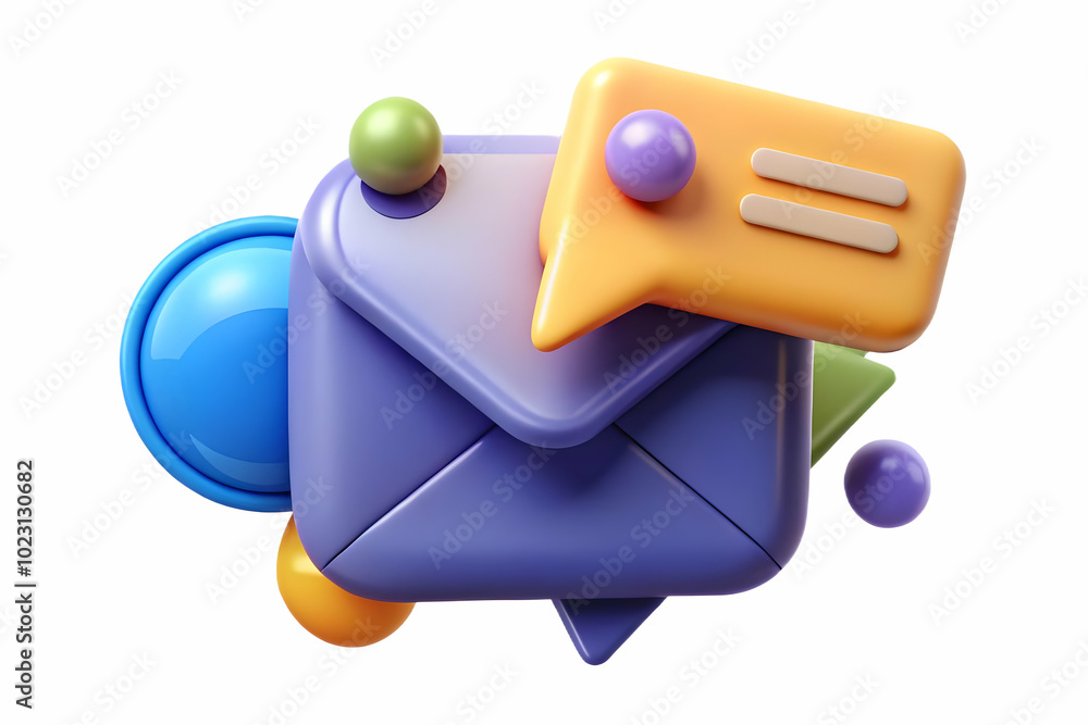 Poster sleek vector design of floating envelope and speech bubble with 'email campaign' text concept for ma