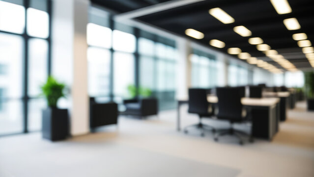 Modern Office Interior Design Blurred Background