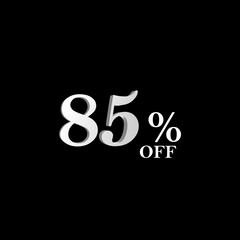 silver percentage number plate for sales with transparent background