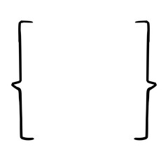 Text square brackets. Square bracket icon
