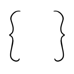 Text square brackets. Square bracket icon