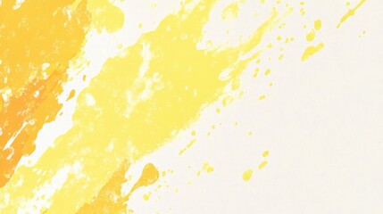 Abstract yellow splashes on a light background, evoking energy and creativity.