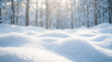 Obraz premium The Serene Winter Snowfall