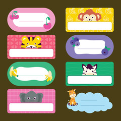 set of planner stickers vector