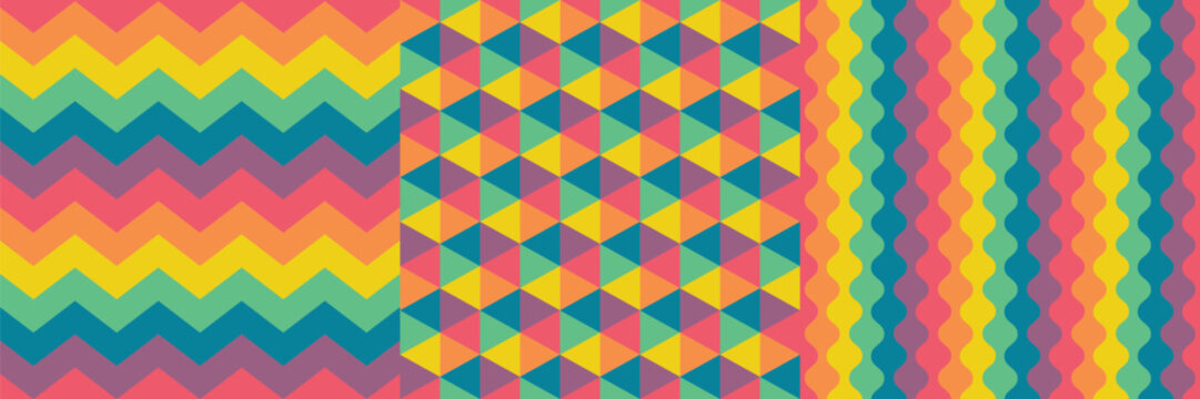 Seamless vector pattern rainbow colors. Digital seamless background for Fabric, Wallpaper, Packaging, Web, Print, Branding, Textiles, Wrapping, Interior, Product. EPS 10