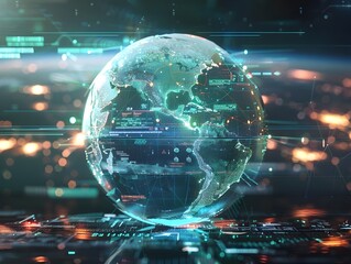 Holographic Globe with Real Time Climate and Environmental Data Visualization
