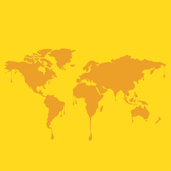 World map with a colorful, geometric pattern made of triangles. Perfect for travel, diversity, and global themes.