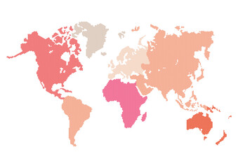 World map with a colorful, geometric pattern made of triangles. Perfect for travel, diversity, and global themes.