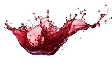 Vibrant red liquid splash art