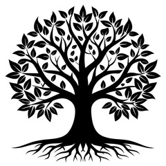 Tree Of Life Silhouette vector illustration