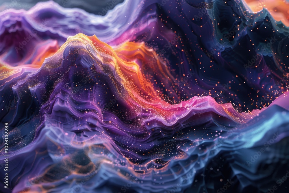 Poster a mesmerizing 3d abstract multicolor visualization