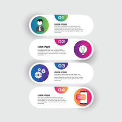Presentation business infographic template with 4 step