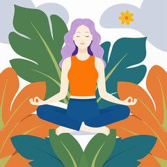 yoga in the lotus position