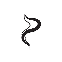 Fototapeta premium Smoke steam icon logo illustration isolated on white background Aroma vaporize icons. Smells vector line icon hot aroma stink or cooking steam symbols smelling or vapor