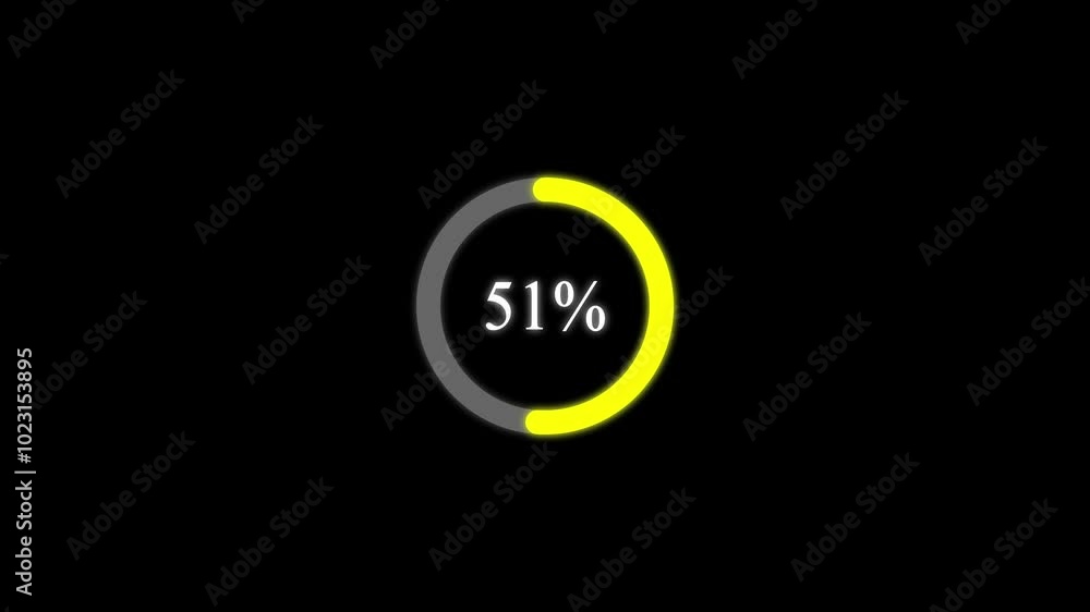 Poster circle loading bar on black background. progress loading circle ui indicator.