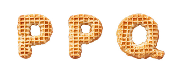 Waffle Cookies Letters