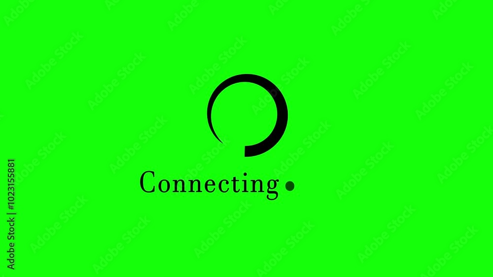 Poster connecting icon displays on green background. sleek progress bar shows loading status for modern web