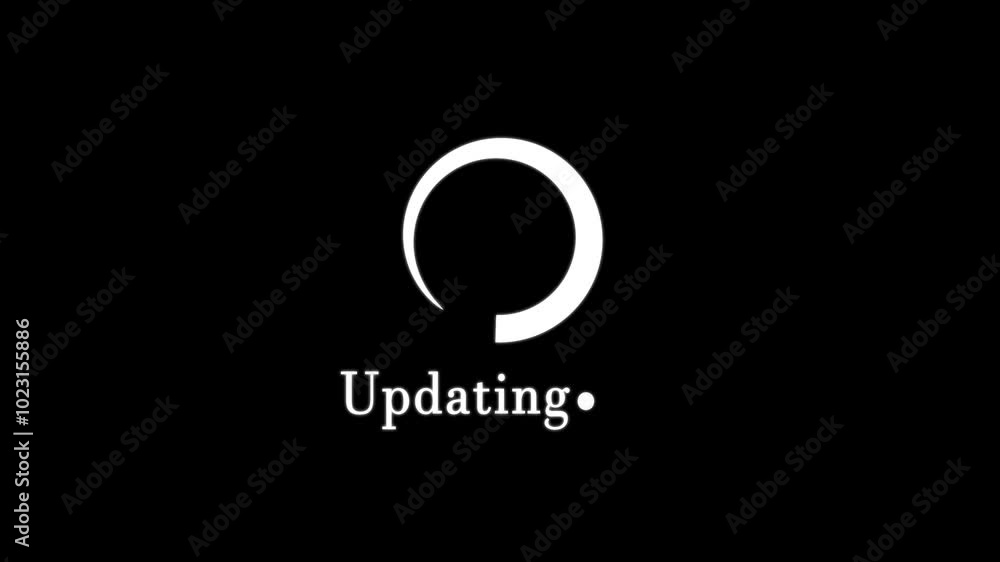 Fototapete loading bar or updating icon on black background. uploading or processing. system updating progress.