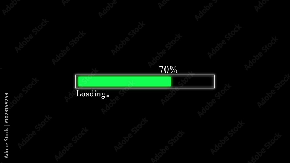 Poster green loading bar. abstract loading icon animation . loading bar and percentage futuristic progress 