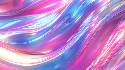 Obraz premium Holographic Rainbow Pink Blue and Purple Light Leaks, Abstract blurred background, iridescent holographic gradient background