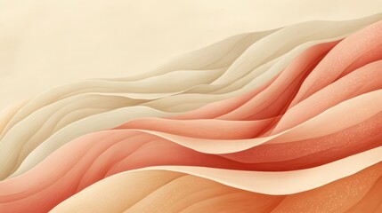 Obraz premium Abstract wavy patterns in soft pastel colors create a serene and calming visual effect.