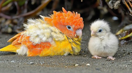 Sun Conure on shore