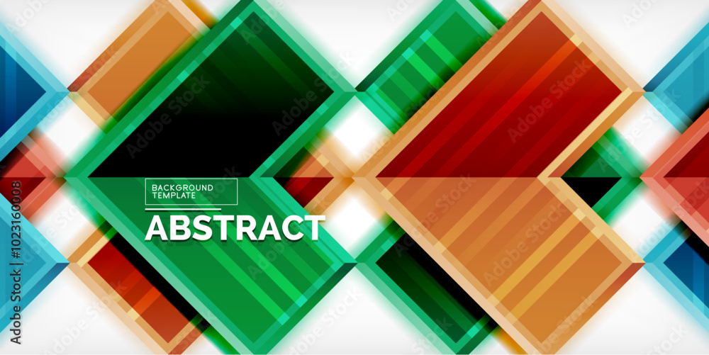 Poster Arrow symbols created with 3d effects and line texture geometric abstract background