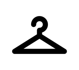 Clothes hanger icon. Vector dressing icon. Changing room sign.