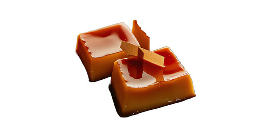 Two Delicious Caramel Pudding Squares