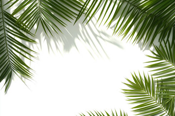 palm leaves background white