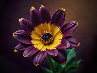 purple and yellow flower
