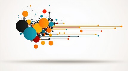 Obraz premium Colorful Abstract Motion Design with Dynamic Circles