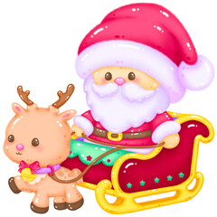 Christmas santa-reindeer