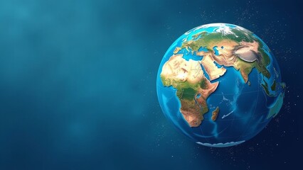 Naklejka premium Earth in space. Earth, galaxy, nebula and stars. Blue planet for wallpaper. Earth Day.