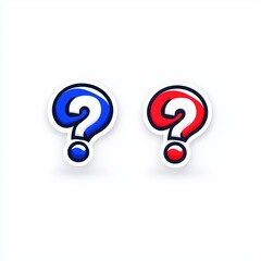 Blue and Red Question Marks