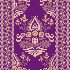 damask pattern with a classic floral design.African embroidery patterns, paisley, boho, floral ikat, ethnic floral designs, ikat sari, ikat patterns and ethnic patterns.