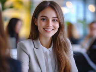 Fototapeta premium Professional Businesswoman Smiling at the Camera